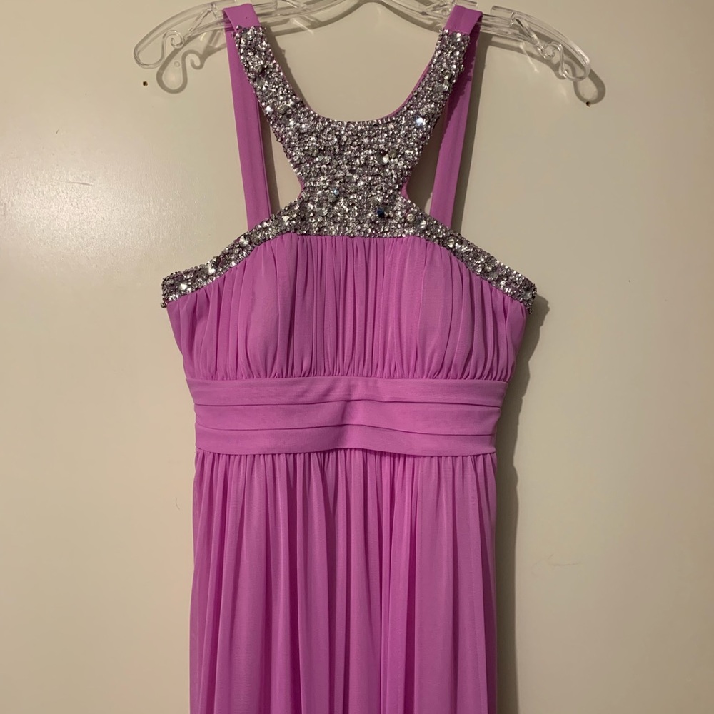 Halter rhinestones evening gown prom dress size 5